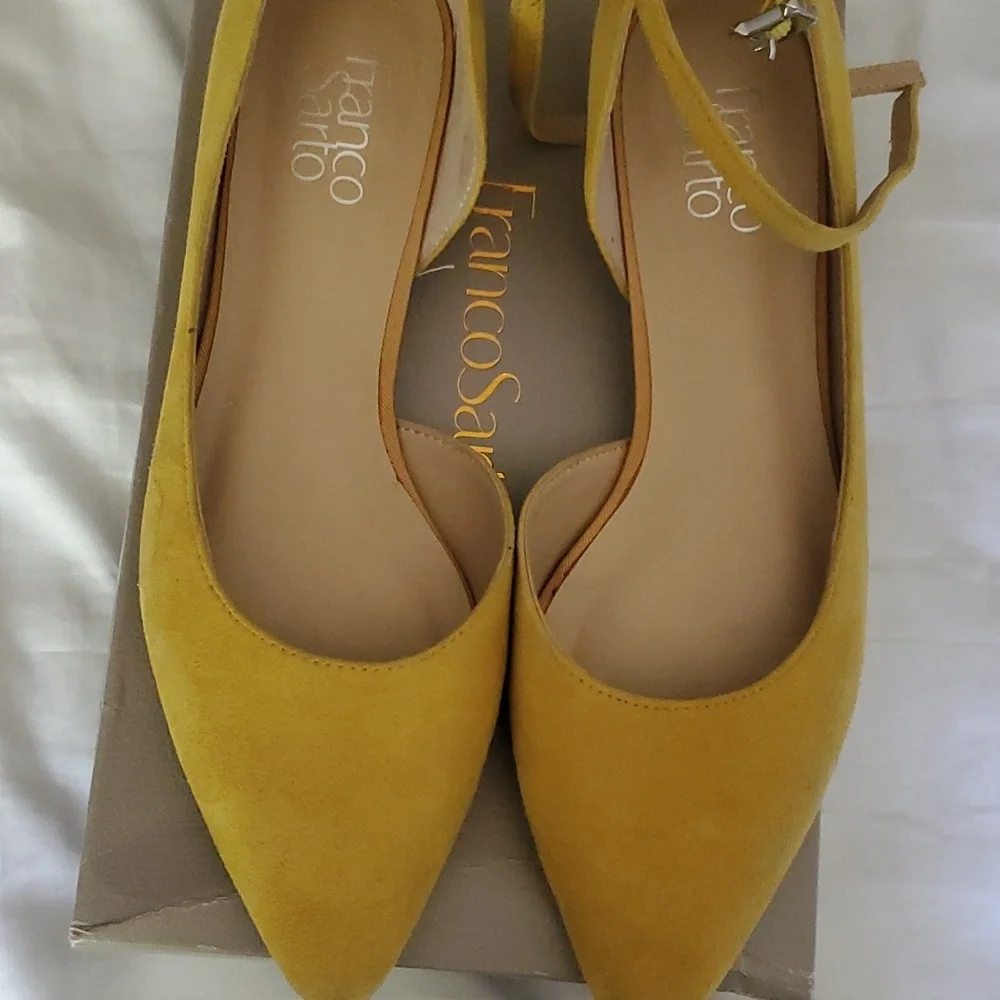 Franco Sarto yellow flat shoe sz 9M - Picture 8 of 9